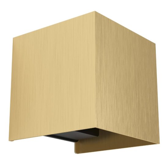 Eglo valmontone applique led 3w 3000k 10cm per camera da letto moderna ottone con vetro trasparente