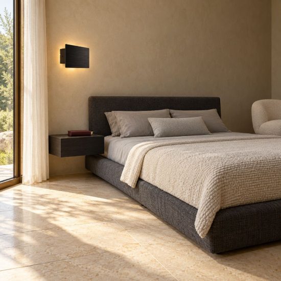 Eglo talamello applique led 6w 3000k 20cm per camera da letto moderna rettangolare nera
