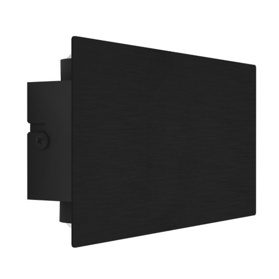Eglo talamello applique led 6w 3000k 20cm per camera da letto moderna rettangolare nera