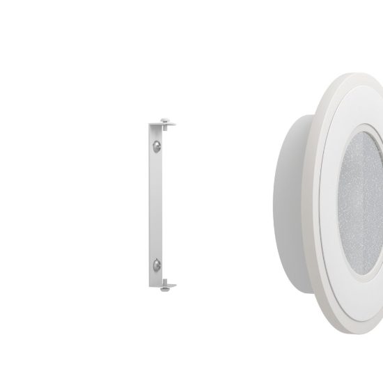 Eglo macchioni applique led 12w 4000k 20cm per soggiorno moderna rotonda bianca