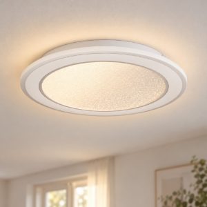 Eglo macchioni plafoniera led 20w cct 2700k 6500k 38cm con telecomando per soggiorno moderna rotonda bianca
