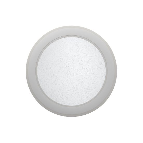 Eglo macchioni plafoniera led 20w cct 2700k 6500k 38cm con telecomando per soggiorno moderna rotonda bianca