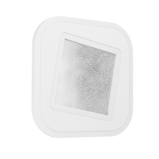 Eglo macchioni applique led 12w 4000k 20cm per soggiorno moderna quadrata bianca