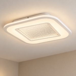 Eglo macchioni plafoniera led 20w cct 2700k 6500k 38cm con telecomando per soggiorno moderna quadrata bianca