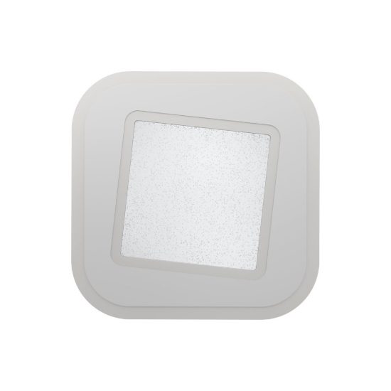 Eglo macchioni plafoniera led 20w cct 2700k 6500k 38cm con telecomando per soggiorno moderna quadrata bianca