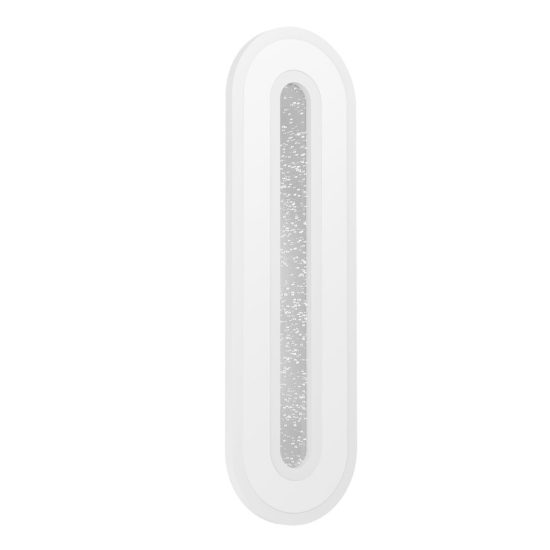 Eglo macchioni applique led 12w 4000k 40cm per soggiorno moderna ovale bianca
