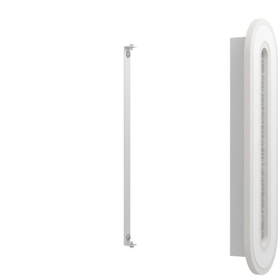 Eglo macchioni applique led 12w 4000k 40cm per soggiorno moderna ovale bianca