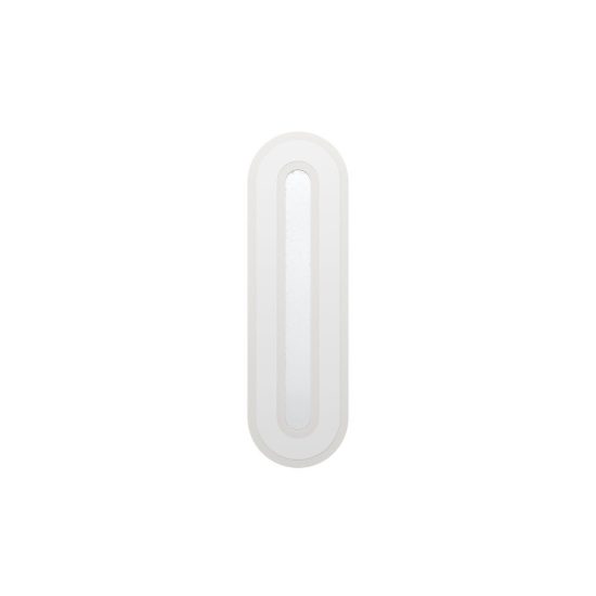 Eglo macchioni applique led 12w 4000k 40cm per soggiorno moderna ovale bianca