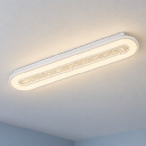 Eglo macchioni plafoniera led 20w cct 2700k 6500k 55cm con telecomando per corridoio moderna ovale bianca