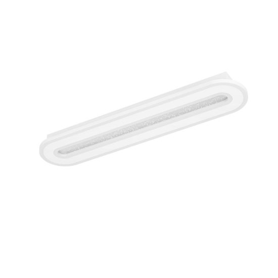 Eglo macchioni plafoniera led 20w cct 2700k 6500k 55cm con telecomando per corridoio moderna ovale bianca