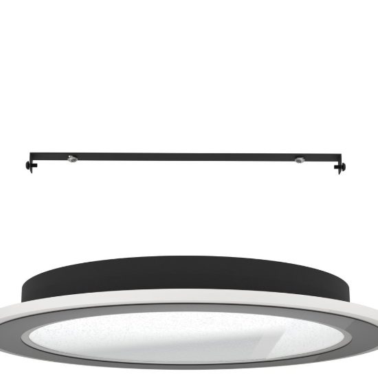 Eglo macchioni plafoniera led 20w cct 2700k 6500k 38cm con telecomando per soggiorno moderna rotonda nera e bianca