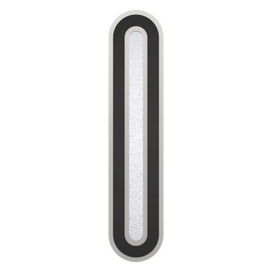 Eglo macchioni plafoniera led 20w cct 2700k 6500k 55cm con telecomando per corridoio moderna ovale nera e bianca