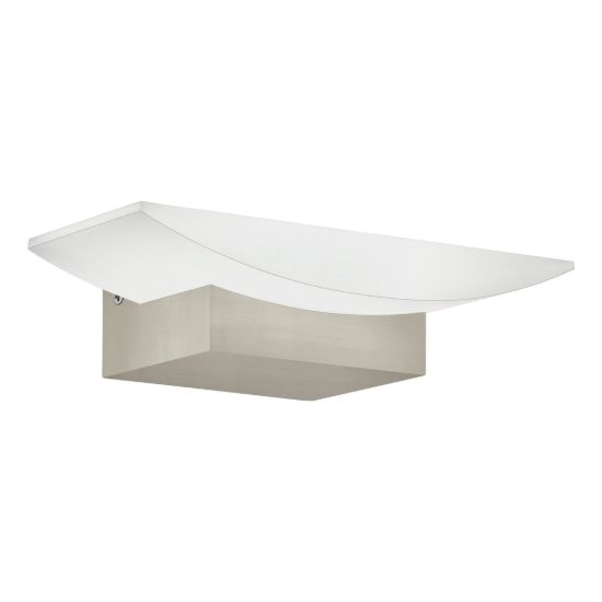Eglo metrass applique led 5,6w 3000k 20cm per sala da pranzo moderna nichel