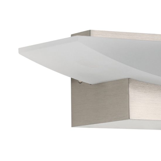 Eglo metrass applique led 5,6w 3000k 20cm per sala da pranzo moderna nichel
