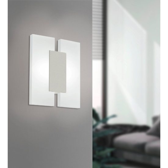 Eglo metrass 2 plafoniera led 9w 3000k 20cm per cucina moderna nichel