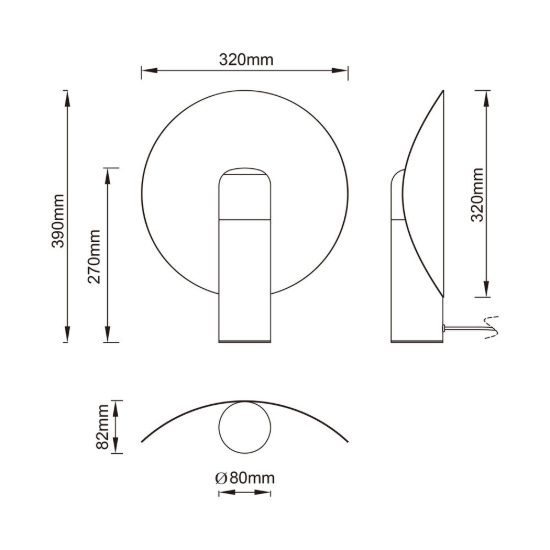 Lampada da tavolo design moderno nera per salotto