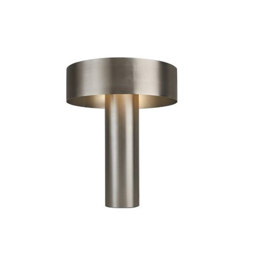Lampada da tavolo nichel satinato led cct 2700k 5000k dimmerabile