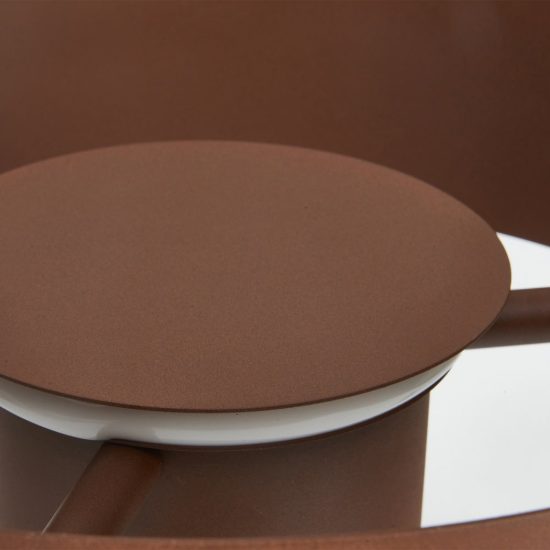 Lampada da tavolo marrone verniciato per sala da pranzo led 20w cct 2700k 5000k dimmerabile