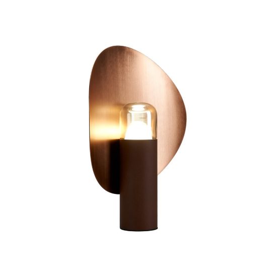 Lampada da tavolo moderna rame spazzolato marrone scuro per soggiorno