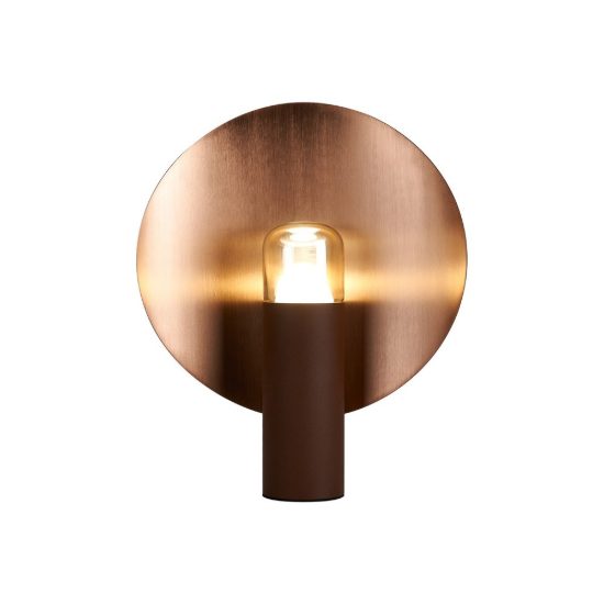 Lampada da tavolo moderna rame spazzolato marrone scuro per soggiorno
