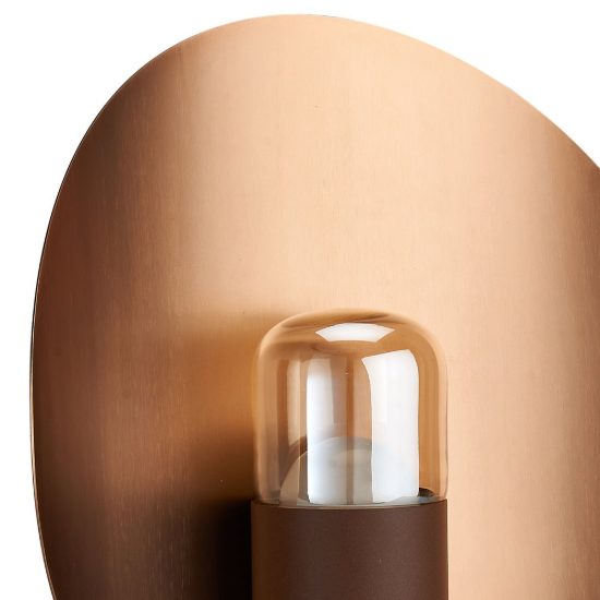 Lampada da tavolo moderna rame spazzolato marrone scuro per soggiorno