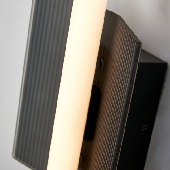 Applique da parete moderna nera led 10w cct 2700k 5000k dimmerabile