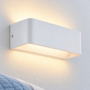 Eglo sania 4 applique led 10w 3000k 20cm per soggiorno moderna bianca
