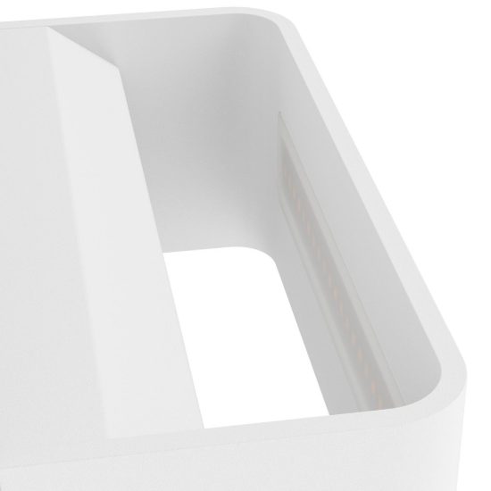 Eglo sania 4 applique led 10w 3000k 20cm per soggiorno moderna bianca