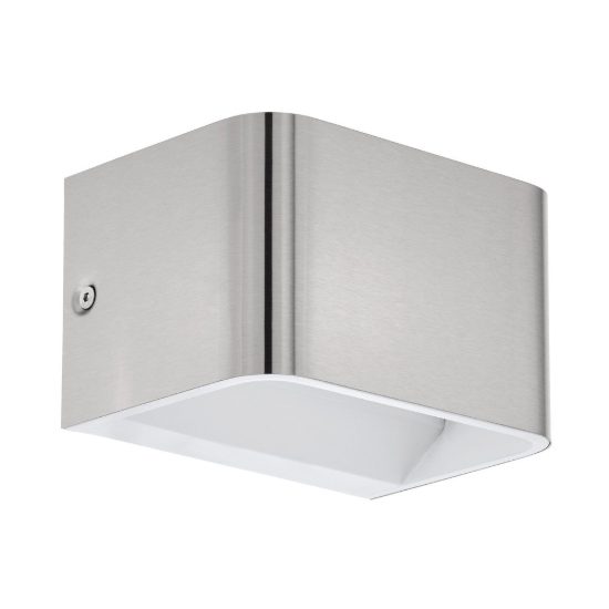 Eglo sania 4 applique led 6w 3000k 13cm per soggiorno moderna nichel
