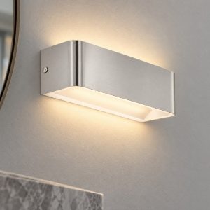 Eglo sania 4 applique led 10w 3000k 20cm per soggiorno moderna nichel