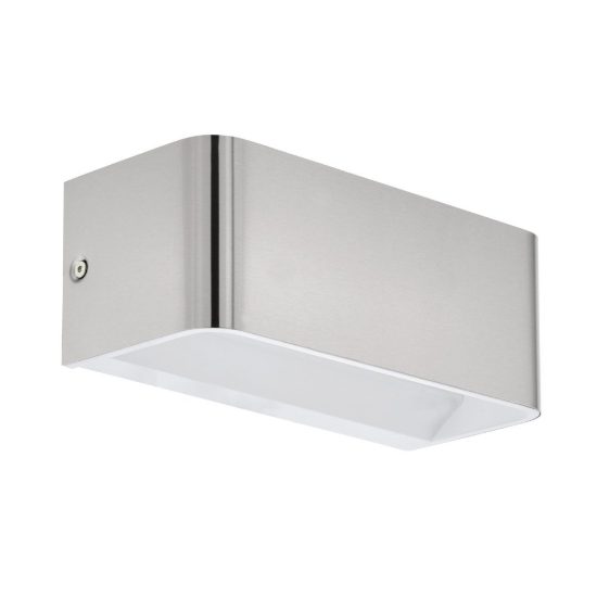 Eglo sania 4 applique led 10w 3000k 20cm per soggiorno moderna nichel