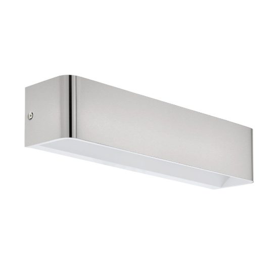 Eglo sania 4 applique led 12w 3000k 36,5cm per soggiorno moderna nichel