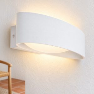 Eglo maccacari applique led 10w 3000k 27cm per soggiorno moderna bianca
