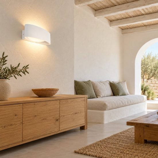 Eglo maccacari applique led 10w 3000k 27cm per soggiorno moderna bianca