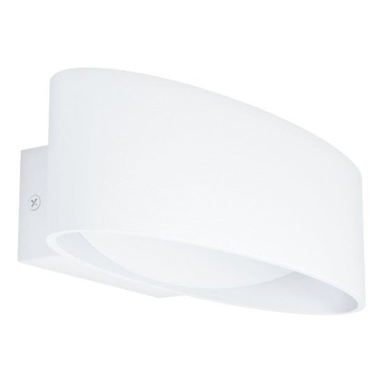 Eglo maccacari applique led 10w 3000k 27cm per soggiorno moderna bianca