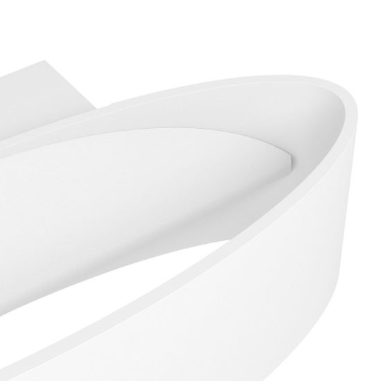 Eglo maccacari applique led 10w 3000k 27cm per soggiorno moderna bianca