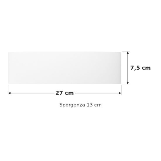 Eglo maccacari applique led 10w 3000k 27cm per soggiorno moderna bianca