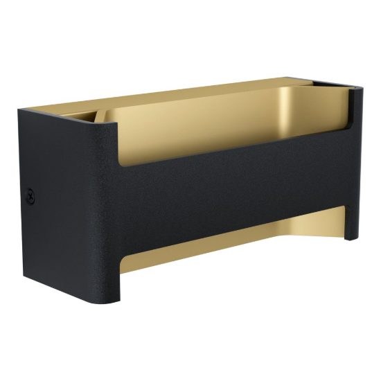 Eglo feloniche applique led 10w 3000k 22cm per camera da letto moderna nera e oro