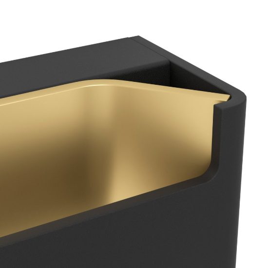 Eglo feloniche applique led 10w 3000k 22cm per camera da letto moderna nera e oro