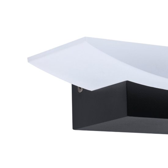 Eglo metrass applique led 5,6w 3000k 20cm per sala da pranzo moderna nera