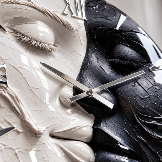 Orologio da parete in resina moderno rotondo due volti 40cm