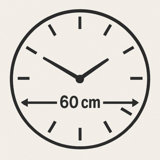Orologio rotondo da parete due volti resina dettagli argento 60cm