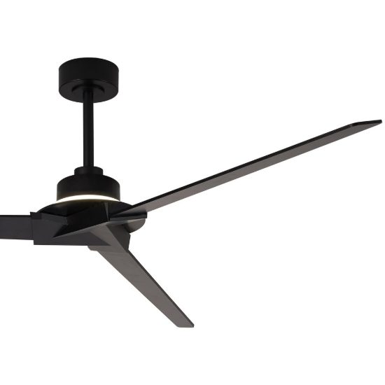 Ventilatore da soffitto per esterno nero con telecomando led 20w cct 2700k 5000k ip44 dimmerabile