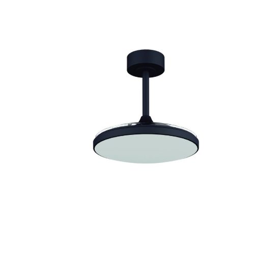 Ventilatore da soffitto nero con luce led 45w cct 2700k 5000k dimmerabile con telecomando