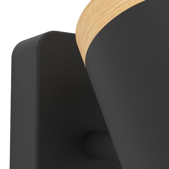 Eglo consuma plafoniera con 3 faretti gu10 orientabili 40cm ip44 per bagno moderna nera e marrone