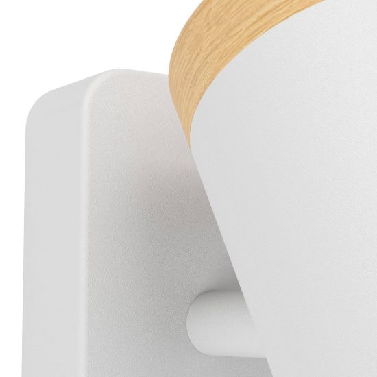 Eglo consuma applique con faretto gu10 orientabile 6cm ip44 per bagno moderna bianca e marrone