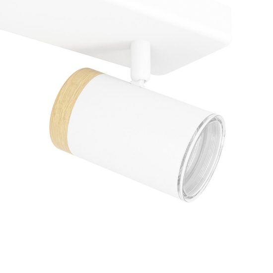 Eglo consuma plafoniera con 3 faretti gu10 orientabili 40cm ip44 per bagno moderna bianca e marrone