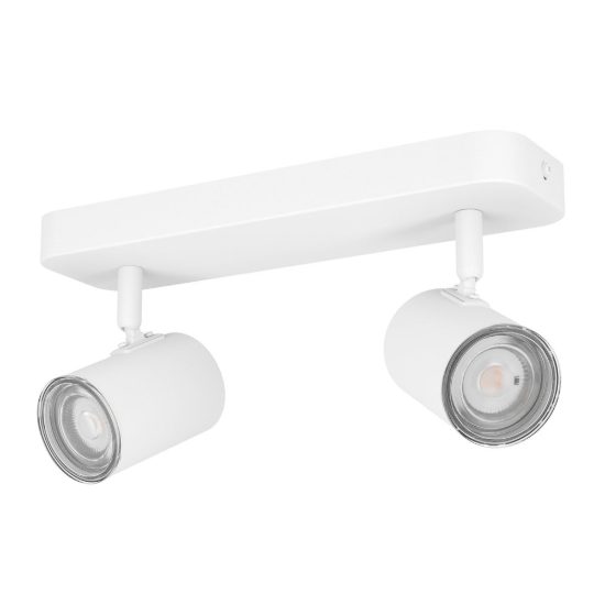 Eglo consuma 1 plafoniera con 2 faretti gu10 orientabili 28cm ip44 per bagno moderna bianca