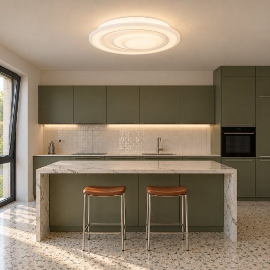 Eglo palagiano 1 plafoniera led 14,7w 4000k 30cm per cucina moderna bianca