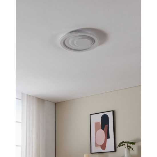 Eglo palagiano 1 plafoniera led 14,7w 4000k 38cm per soggiorno moderna bianca